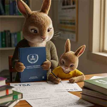 Mẹ Thỏ kể chuyện Thỏ Anh luyện thi Đánh giá tư duy vào Bách khoa Hà Nội